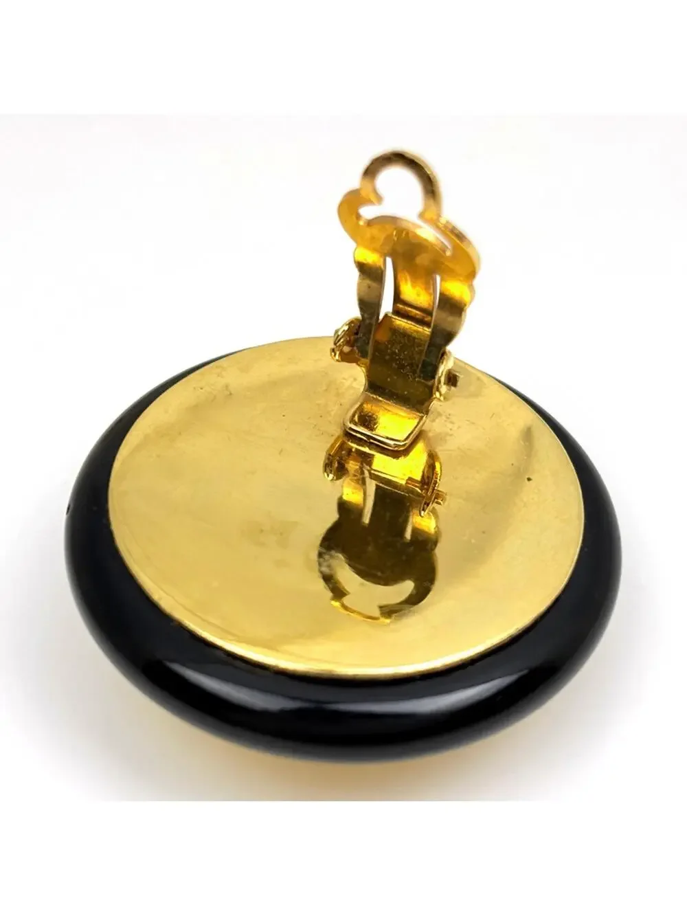 Chanel Cc Logo Round Clip-On Earrings #327519C82B